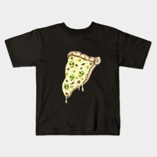 Alien Fresh Pizza ~ It's out of this world! Kids T-Shirt